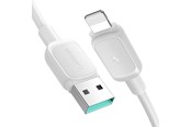 USB-kabel - Joyroom Multi-Color Series A14 Lightning / USB-A 2.4A 1.2 m cable - white - S-AL012A141W