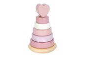 Babyleksaker - Small Foot - Wooden Stacking Tower Pink - 7 pcs. - 12711