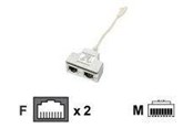 Nätverkskabel - EFB NORDIC EFB-Elektronik T-Adapter - network splitter - 15 cm - 0.1m - K5123.015