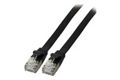 Nätverkskabel - EFB NORDIC EFB-Elektronik patch cable - 25 cm - black - Svart - 0.25m - K5545SW.0,25