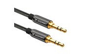 Ljudkabel - Wozinsky universal mini jack cable 2x AUX cable 3 m black - 5907769307430