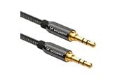 Ljudkabel - Wozinsky universal mini jack cable 2x AUX cable 1.5 m black - 5907769307454
