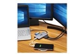 Dockning - Tripp Lite Eaton Series USB-C Dock Dual Display - 4K 60 Hz HDMI USB 3.2 Gen 1 USB-A Hub GbE Memory Card 100W PD Charging Gray - U442-DOCK8G-GG