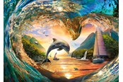 Pusselspel - Ravensburger Dolphin's Heart Leap (1000) - 12001711