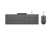 Tangentbord - Lenovo 310 - keyboard and mouse set - with phone holder - QWERTY - US English - luna grey Input Device - Tastatur & Mus set - Engelska (US) - Grå - GX31R09775