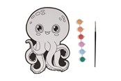 Kreativa spel - Wins Holland Canvas Painting - Octopus - incl. Brush and 6 colors of paint - PB530C