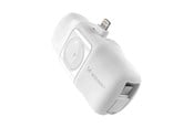 PowerBank - Wozinsky WF16-YLS 5000mAh 15W Lightning Mini Power Bank with Built-in USB-C Cable and Apple Watch Charger - White PowerBank - Vit - 5000 mAh - 5907769364549
