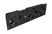 Rack chassis - Lanberg - rack fan panel (vertical) - with three fans - 3U - AK-1506-B