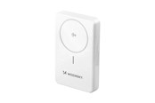 PowerBank - Wozinsky WLWP-10KA0Y3WS 22.5W PD Qi2 10000 mAh with stand 1x USB-A 1x USB-C - white PowerBank - Vit - 10000 mAh - 5907769369322