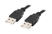 USB-kabel - Lanberg - USB cable - USB to USB - 1.8 m - CA-USBA-20CU-0018-BK