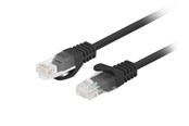 Nätverkskabel - Lanberg patch cable - 50 cm - black RAL 9004 - Svart - 0.5m - PCU6-20CC-0050-BK