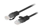 Nätverkskabel - Lanberg patch cable - 50 cm - black RAL 9004 - Svart - 0.5m - PCU6-20CC-0050-BK