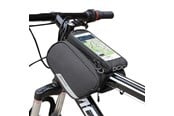 Cykeltillbehör - Wozinsky Bicycle Frame Bag + Detachable Phone Case for 6.5" 1.5L Black (WBB7BK) - 5907769312199