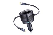Mobile - Adapters & Chargers - Baseus Enjoyment Max Car Charger with USB‑C + USB‑C Cables 60W - Black - C00035507121-01