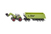 Leksaksbil - SIKU 1949 Tractor with Front Loader Dolly and Dump Truck 1:50 - S-1949
