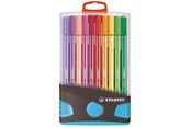 Skriv- och ritverktyg - STABILO Pen 68 - Felt-tip pen - ColorParade - Set of 20 - Anthracite/Light blue - 6820-031-04