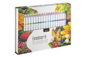 Konst- och hantverksmaterial - Craft Sensations Fineliner & Brushpen set - 40 pcs - CR5028/GE