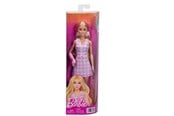 Dockor & Tillbehör - Barbie Fashionista-Docka I Rosa Rutig Klänning, Blond Med Gips - JJN56