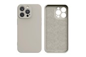 Mobile - Covers & Cases - Hurtel Silicone Case iPhone 14 Plus Silicone Cover Beige - 9145576262344