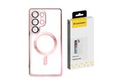 Mobile - Covers & Cases - Wozinsky Electroplated Case with Magsafe for Samsung Galaxy S25 - Pink - 5907769370861