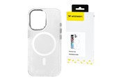 Mobile - Covers & Cases - Wozinsky Glitter Case with Mag Safe for Samsung Galaxy S24 FE - Transparent with Glitter - 5907769370946