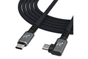 USB-kabel - Wozinsky WPS2-UY41S USB-C Thunderbolt 4 240W 2m Angle Cable - Black - 5907769376702
