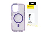 Mobile - Covers & Cases - Wozinsky Glitter Case MagSafe for Samsung Galaxy S24 FE - Purple with Glitter - 5907769370922