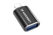 USB-kabel - Wozinsky WALA-01 Lightning Adapter - USB-A OTG - Black - 5907769378959