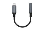 Ljudkabel - Wozinsky WALJ-01 Lightning Adapter - Mini Jack 3.5mm - Black - 5907769378935