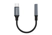 Ljudkabel - Wozinsky WACM-01 USB-C Adapter - Mini Jack 3.5mm - Black - 5907769378928