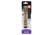 Skriv- och ritverktyg - Sakura Blister Card Pigma Micron 05 0.45 Mm Black 2 Pieces - BLXSDK2B