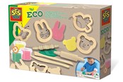 Hobby Tillbehör - SES Creative Clay with Wooden Tools - 3 Clay Pots - 24917