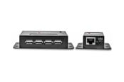 Repeatrar, förstärkare, broar och transceivers - Lindy USB 2.0 4 Port CAT.5/6 Extender With Power Over CAT.5/6 - 42681