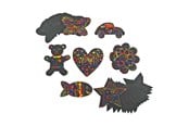 Kreativa spel - Colorations - Scratch Figures Shapes 98pcs. - CHSDSHAP