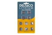Battery - Deltaco battery - 10 x CR2032 - Li - CR2032-10B