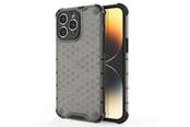 Mobile - Covers & Cases - Hurtel Honeycomb Case for iPhone 14 Pro Armored Hybrid Cover Black - 5907769348945