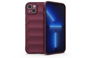 Mobile - Covers & Cases - Hurtel Magic Shield Case for iPhone 14 Plus Elastic Armored Case in Burgundy - 9145576266328