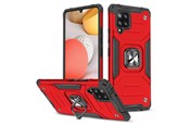 Mobile - Covers & Cases - Wozinsky Ring Armor Armored Hybrid Case Cover + Magnetic Holder Samsung Galaxy A42 5G Red - 9111201935945
