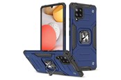 Mobile - Covers & Cases - Wozinsky Ring Armor Armored Hybrid Case Cover + Magnetic Holder Samsung Galaxy A42 5G Blue - 9111201935952