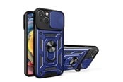 Mobile - Covers & Cases - Hurtel Hybrid Armor Camshield Case for iPhone 14 Plus Armored Case with Camera Cover Blue - 9145576267868