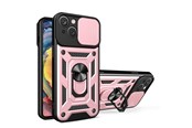 Mobile - Covers & Cases - Hurtel Hybrid Armor Camshield Case for iPhone 14 Plus Armored Case with Camera Cover Pink - 9145576267875