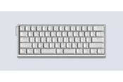 Tangentbord - Wooting 60HE v2 - US-ANSI - Split - Aluminum - Gaming Keyboard - Utan numpad - Engelska (US) - Silver - WK3C-USSP1-TIK-ASV1