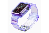 Smartwatch - Accessories - Hurtel Silicone Band Strap Bracelet Case Strap Light Set for Apple Watch 42mm - Purple - 5907769331732