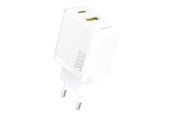 Mobile - Adapters & Chargers - Dudao A27TEU PD 30W GaN USB-A USB-C Wall Charger - White - 6976625334209