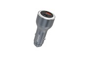 Mobile - Adapters & Chargers - Dudao R4Ultra 120W Power Delivery Quick Charge LED USB-A USB-C Car Charger - Grey - 6976625335824