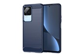 Mobile - Covers & Cases - Hurtel Carbon Case for Xiaomi Poco F4 5G Flexible Silicone Carbon Cover Blue - 9145576267523