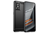 Mobile - Covers & Cases - Hurtel Carbon Case for Realme GT Neo 3 Flexible Silicone Carbon Cover Black - 9145576267646