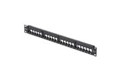 Nätverks tillbehör - StarTech.com C6PANELUTP241UCM 24 Port 1U Blank Keystone Patch Panel with Cable Management Bar Rackmount Cat6 Patch Panel for RJ45 UTP Ethernet Network Jacks - C6PANELUTP241UCM