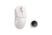 Mus - WLMouse HUAN Stainless Magnesium Alloy / Wireless 8K - Gamingmus - Optic - 5 knappar - Vit - HUAN-WHITE-O