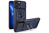 Mobile - Covers & Cases - Hurtel Hybrid Armor Camshield Case for iPhone 13 Pro Max Armored Case with Camera Cover Blue - 9145576268018
